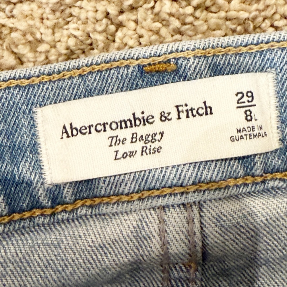 NWT Abercrombie and Fitch Low Rise Baggy Jean in Black Size 29/8 - Picture 10 of 15